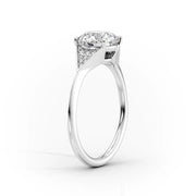 Handmade Emerald Shape Moissanite Ring